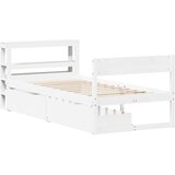  Okvir kreveta bez madraca bijeli 75 x 190 cm masivna borovina | shoptok.hr