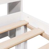 vidaXL Krevet s regalom za knjige bez madraca bijeli 90x200cm borovina | shoptok.hr