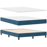 VidaXL Box Spring postelja z vzmetnico temno modra 140x200 cm žamet, (22050436) Slike