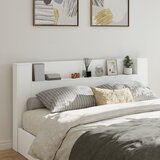 vidaXL Ormarić za uzglavlje s LED svjetlima bijeli 200x16 5x103 5 cm Cijene