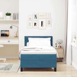 Box LED Box Spring Postelja z LED Temno modra 90 x 200 cm Žamet, (5000127477) | Shoptok.si