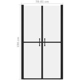 vidaXL Vrata za tuš mlečna ESG (78-81)x190 cm | Shoptok.si