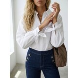 Sinsay Pamučna košulja s ukrasnim vezicama | shoptok.hr