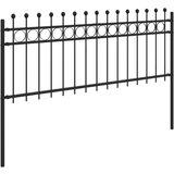  Obročasta ograja Črna 200 x 130 cm Prašno lakirano jeklo, (5000157900) | Shoptok.si