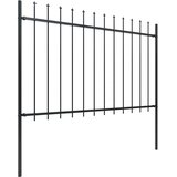  Vrtna ograda s vrhom koplja Čelik 1426x120 cm Crna | shoptok.hr