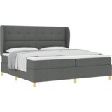  Postelja s vzmetnico Temno Siva 200x200 cm Tkanina, (22051203) | Shoptok.si