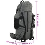  Ruksak za planinarenje sivi 60 L od tkanine Oxford | Eponuda.ba