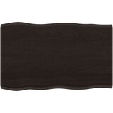 vidaXL Mizna plošča temno siva 80x50x2 cm obdelana trdna hrastovina | Shoptok.si