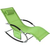 SoBuy zunanji vrtni gugalni stol s stransko torbo zelene barve v obalnem slogu, (20815174) | Shoptok.si