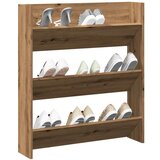 vidaXL Zidni ormarić za cipele Artisan hrast 80x18x90 cm izrađeno drvo | shoptok.hr