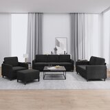  4-dijelni set sofa crni baršunasti Cijene