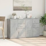  Komode 2 kom beton sive 60 x 31 x 70 cm od konstruiranog drva | shoptok.hr
