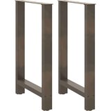  Noge za barsko mizo iz naravnega jekla 2 kosa 60 x (90-91) cm jeklo | Shoptok.si