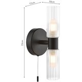  Där Lighting BOL0922 - Kupatilska zidna lampa BOLTON 2xG9/5W/230V IP44 crna | Eponuda.com