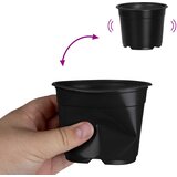  Okrugla saksija za cveće 100 pcs Crna Ø 10 x 8 cm Plastika | shoptok.hr