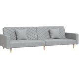 Maison Chic kavč - Sofa - Kanape dvosed z ležiščem in dvema blazinama svetlo sivo blago, (21727824) | Shoptok.si