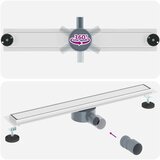 Tuš kanal 2-u-1 sa 360° sifonom Srebrno 70 cm | shoptok.hr