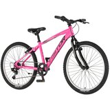 Visitor bicikl junior 24 fox roll alu 24" tvrda alu 14" v-brake 7 brzina 132-155cm (xs) roze neon u 1242056 | Eponuda.com