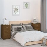 vidaXL Nočna omarica 2 kosa medeno rjava 40x40x75 cm trdna borovina Cene