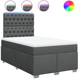  Krevet box spring s madracem tamnosivi 120 x 190 cm tkanina | shoptok.hr
