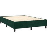 Krevet box spring s madracem LED tamnozeleni 140x200 cm baršun | shoptok.hr