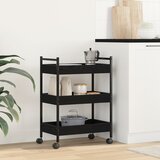 vidaXL Kuhinjski Trolley Crni 50x30x70 cm Konstruirano Drvo Crni hrast | shoptok.hr