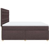 vidaXL Box spring postelja z vzmetnico temno rjav 200x200 cm blago, (21310961) | Shoptok.si