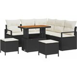  Sjedeća garnitura za vrt 8 kom. Crna poliratan 177 x 177 x 85 cm | shoptok.hr