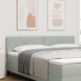 vidaXL Naslon za glavu s dizajnom dijamantnih blokova svjetlosive boje 180 cm od pliša | shoptok.hr