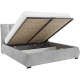 MID.YOU OBLAZINJENA POSTELJA 180 cm x 200 cm , les, tekstil, leseni material siva | Shoptok.si