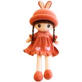 Plišana krpena lutka u crvenoj haljini sa pletenicama Rabbit - 45 cm | shoptok.hr