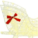  Reindeer vuče saonice Topla bijela 70 x 26 x 130 cm Akril | shoptok.hr