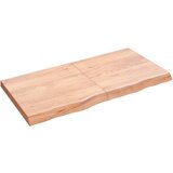 Maison Chic Stenska polica - Viseča Polica svetlo rjava 120x60x(2-6) cm trdna hrastovina, (21784566) Cene