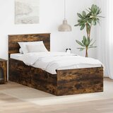  Krevetna konstrukcija s uzglavljem Dimljeni hrast 75 x 190 cm | shoptok.hr