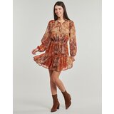 Desigual Kratke obleke BOHOSHORT Oranžna | Shoptok.si