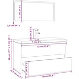  Set kupaonskog namještaja boja hrasta konstruirano drvo | shoptok.hr