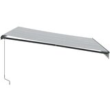 vidaXL Ročno zložljiva tenda z LED diodami antracit in bela 400x350 cm | Shoptok.si