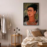  Slika - Frida Kahlo – Self-Portrait with Monkey 40x60 U crnom drvenom okviru | shoptok.hr