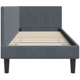  Kutni okvir kreveta Tamno siva 80 cm x 200 cm Baršun | shoptok.hr
