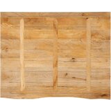 Stolna Mizna plošča z naravnim robom 90x80x3,8 cm trden mangov les, (21410541) | Shoptok.si