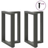  Noge za jedilno mizo v obliki črke T, 2 kosa, antracitne 50x35x(72-73) cm, jeklo, (22123749) | Shoptok.si