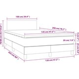 s oprugama i madracem tamnosmeđi 120 x 200 cm od tkanine | shoptok.hr