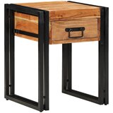 vidaXL Naravni les z črnimi nogami Trden akacijev les 40 x 40 x 50 cm | Shoptok.si
