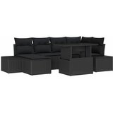  Sjedeća garnitura za vrt 7 kom. Crna poliratan 264 x 154 x 85 cm | shoptok.hr