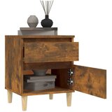  Noćni ormarići 2 kom boja dimljenog hrasta 40x35x50 cm | Eponuda.com