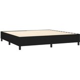  s oprugama i madracem crni 200x200 cm od tkanine | shoptok.hr
