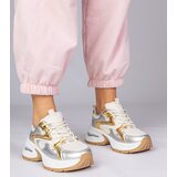  Gold sporty sneakers with thick sole Asetrina | Shoptok.si