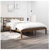  Posteljni okvir medeno rjav iz trdnega lesa 200x200 cm | Shoptok.si