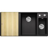 Blanco sudoper AXIA III 6 S-F InFino SILGRANIT BAZEN DESNO, daska drvo, s dalj.upr. - GRAFIT | shoptok.hr