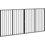  Vrata za pse 2 pcs Crna 100 x 100 cm Cinkani čelik | Shoptok.si